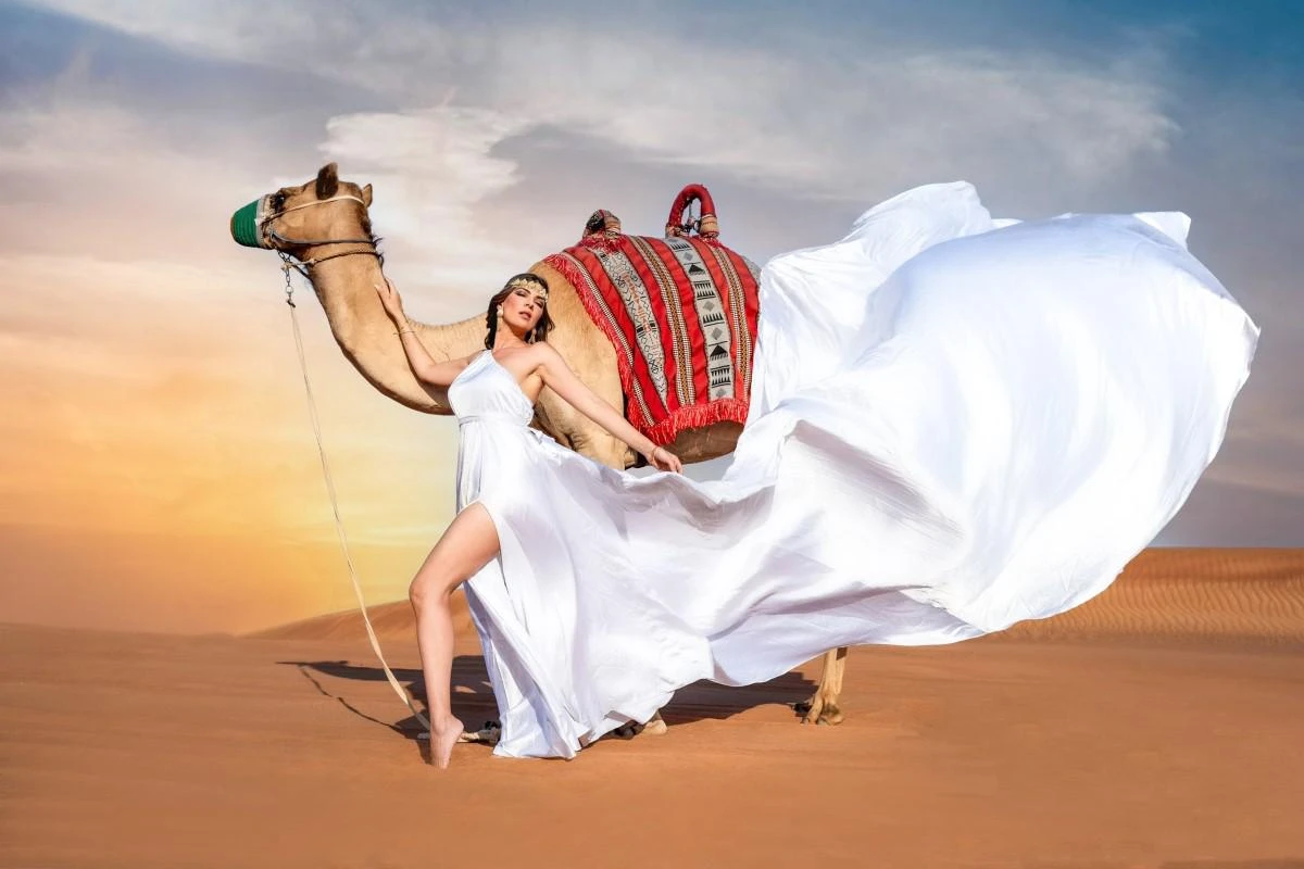 Flying Dress Photoshoot Dubai From United Kingdom
