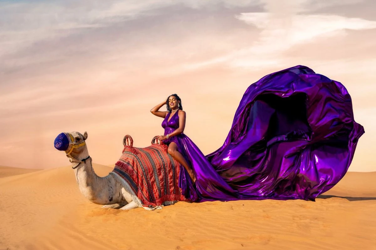 Flying Dress Fotoshooting Dubai aus Deutschland