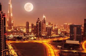 Dubai in moonlight