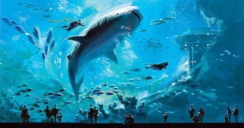 The fascinating Dubai Aquarium 10 Giant Whale at the Dubai Aquarium