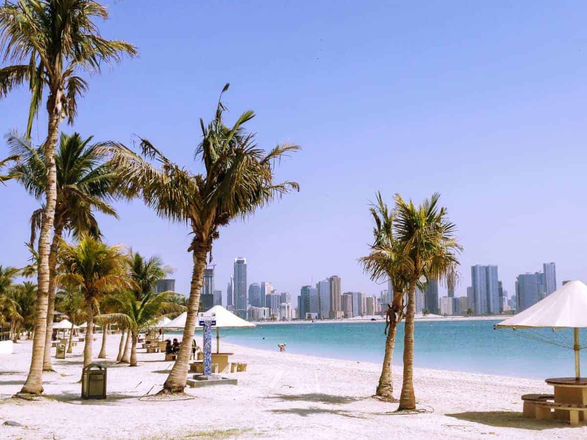 Al Mamzar Park White Sand Beach