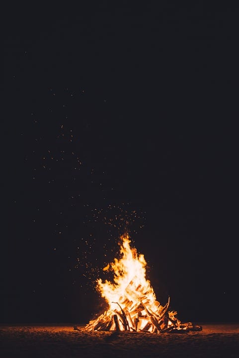 bonfire in desert safari dubai